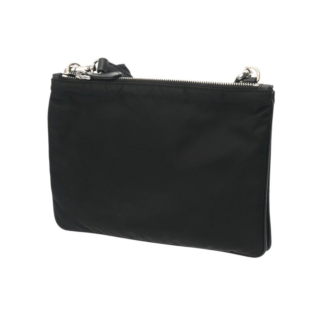 Prada Bag Pocket Double Black Shoulder